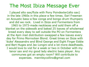 Ibiza message